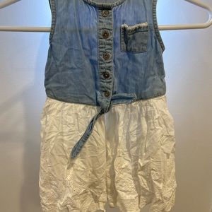 Sweet chambray and lace dress!